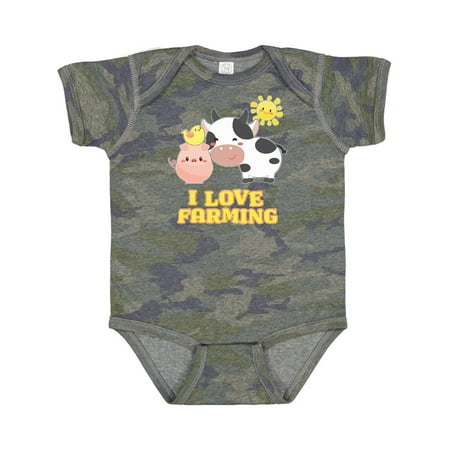 

Inktastic I Love Farming- Farm Animals Gift Baby Boy or Baby Girl Bodysuit