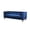 Blue + Polyester + 3 Seat, variant on Chesterfield Button Tufted 3-Seater Sofa, Square Arm Velvet Couch with Nailhead Trim, Solid Wood Frame Upholstered Sofa with Bolster Pillows for Home Living Room