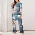 thumbnail image 2 of Naloa Moonlit Sea Sailboat Pajamas for Women Set, Womens Pajama Sets, Lounge Sets for Women, 2pjs for Women-Medium, 2 of 7