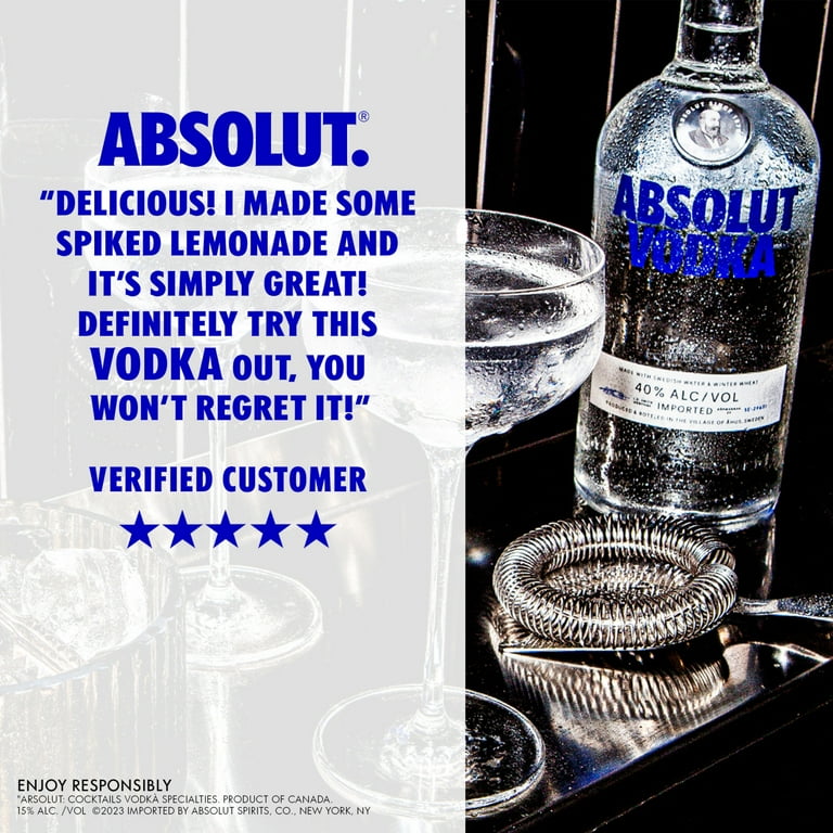 Absolut Original Vodka, 750 ml Bottle, 40% ABV, Swedish-crafted