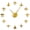 Gold, variant on Flying Plane Fighter Jet Frameless Wall Clock Stickers, DIY Modern Decorative Clocks for Living Room, Bedroom, Office - Easy to Install, Large 3D Clock Design (Silver,27in)