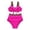C616/Hot Pink, variant on XIYON Womens Bikini Sets Bathing Suit Tank Swimsuit Mid Waist Deep V Neck Wide Straps Mesh Back Hook Retro Swimsuits Beachwear