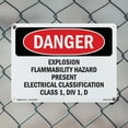 thumbnail image 4 of Explosion Flammability Hazard Present Electrical OSHA Danger Aluminum Sign 10 Inch x 7 Inch - 10 Pack, 4 of 8