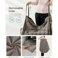 thumbnail image 6 of SONGMICS Laundry Hamper 29 Gal. Laundry Basket, Collapsible Clothes Hamper, Removable and Washable Liner for Bedroom Bathroom Black and Camel Brown, 6 of 7