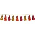 thumbnail image 1 of The Beistle 59927-GOR Guirlande Métallique à Pompons, Or, Orange & Rouge - Lot de 12, 1 of 1