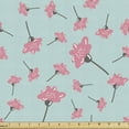 thumbnail image 1 of Pastel Fabric by the Yard Upholstery, Floral Theme Dotted Flowers Motif in Modern Style Spring Art Design, Decorative Fabric for DIY and Home Accents, Pastel Pink Pale Seafoam by Ambesonne, 1 of 5