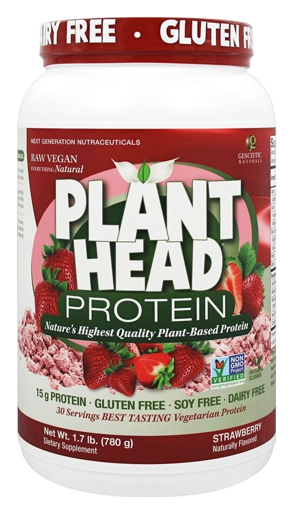 Plant Head PlantBased Protein Powder Strawberry 1.7