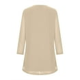 thumbnail image 4 of Karight Women's Fashion Printed T-shirt 3/4 Sleeves Blouse Round Neck Casual, 4 of 6