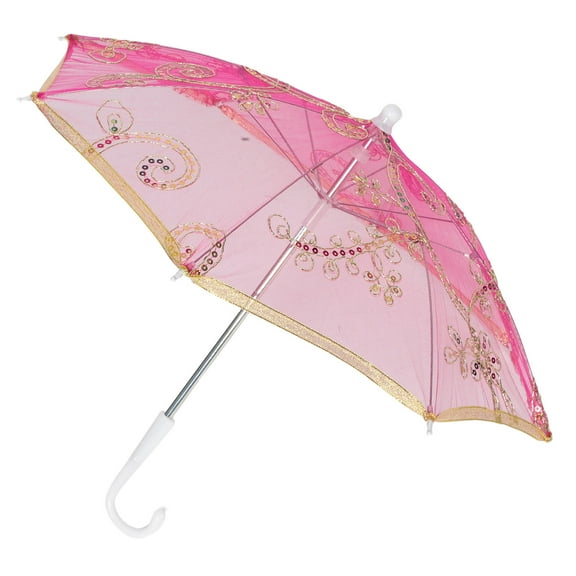 Pretyzoom Lace Umbrella Rosy Antique Fabric Metal for Photography and Daily Use