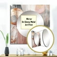 thumbnail image 3 of Designart "Whispers in Marble An Abstract Tale V" Abstract Marble Pink Large Square Mirror - Square Bedroom Mirror Printed Wall Decor - Modern Square Printed Wall Mirror Art, 3 of 5