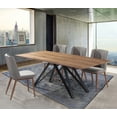 thumbnail image 2 of Armen Living Wade Mid-Century Dining Chair in Walnut Finish and Gray Fabric (Set of 2), 2 of 11