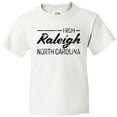 thumbnail image 3 of Inktastic From Raleigh North Carolina in Black Distressed Text Youth T-Shirt, 3 of 5