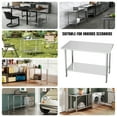 thumbnail image 5 of Kleensteel NSF 24x48 Stainless Steel Workbench with Adjustable Undershelf, Heavy-Duty Commercial Prep Table, 5 of 11
