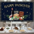thumbnail image 4 of Happy Passover Backdrop 8x4ft Jewish Holiday Decoration Hanging Jewish Pesach Wall Background Decor Passover Background for Wedding Festive Welcome Porch Sign Banner Passover Party Supplies, 4 of 7