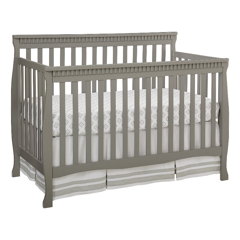 Westwood Design Emery Modern Wood Convertible Crib Slat in Gray Finish