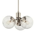 thumbnail image 3 of 52700PN Kichler Lighting Silvarious - 3 Light Chandelier-9.5 Inches Tall and 16.5 Inches Wide-Polished Nickel Finish-Clear Crackle Glass Color, 3 of 9