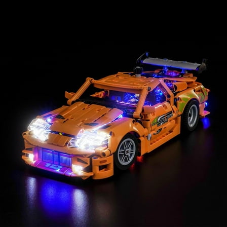 LED Light Kit Compatible with Lego  Fast and Furious  Supra MK4 42204 - Not Come with Car
