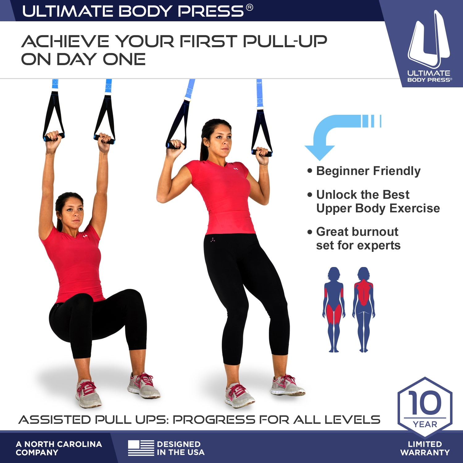 Ceiling Mount Pull Up Bar and Strap System