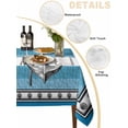 thumbnail image 2 of Blue Anchor Table Cloth, Waterproof Tablecloth for Rectangle Tables, Nautical Summer Beach Coastal Ocean Art Reusable Washable Fabric Table Cover for Restaurant Kitchen Dining Tables 52"x70", 2 of 9