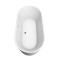 thumbnail image 5 of Carissa 67 Inch Freestanding Bathtub in White with Polished Chrome Drain and Overflow Trim, 5 of 8