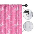 thumbnail image 4 of Blackout Kids Curtains,Pink Butterfly Pattern Childrens Insulated Curtains Set Of 2,Bedroom Essentials,Toddler Room Decor 42"x54", 4 of 5