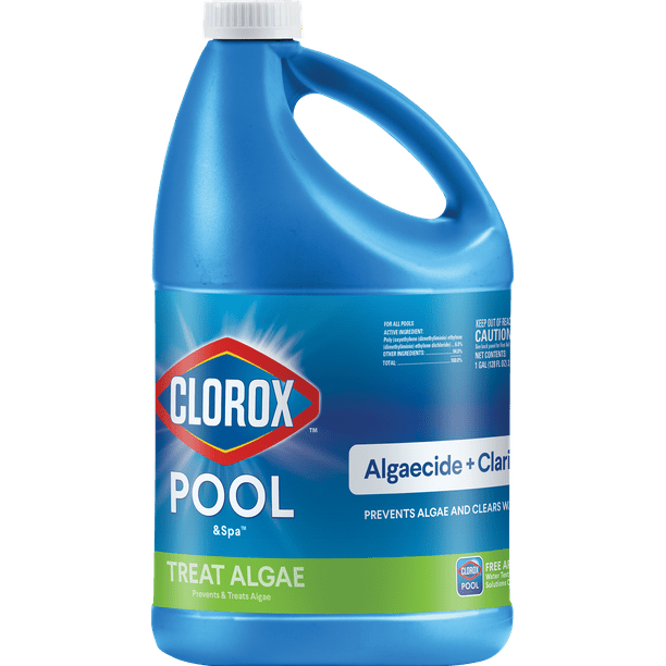 Clorox Pool&Spa Algaecide + Clarifier for Swimming Pools, 1 Gallon