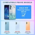 thumbnail image 2 of (3in1 for Samsung Galaxy A32 5G Case for Women Girls Glitter Girly Cute Bling Flowers Blue Phone Cases with Ring Stand Design Sparkle Floral Shiny Pretty Cover for Samsung A32 5G 6.5'', 2 of 12