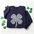 thumbnail image 5 of St. Patrick's Day Sweatshirt for Women Floral Shamrock Pattern Crewneck Long Sleeve Ribbed Cuffs Loose Fit Graphic Holiday Top, 5 of 6