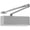 Silver, variant on Lawrence Hardware Extra Heavy Duty Door Closer, Grade 1 Adjustable Commercial Door Closer, Polished Chrome