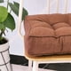 thumbnail image 3 of Nvzi Cojín de asiento de silla acolchado cuadrado de lino sintético, almohadillas de silla sólidas y suaves, cómodo para sentarse en la oficina, el hogar o el automóvil, 20 x 20 pulgadas, color café, 3 of 5