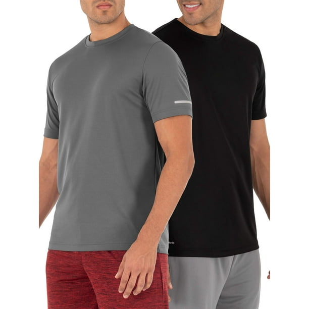 Athletic Works Men’s Active Core Short Sleeve T-Shirt, 2-Pack, up to ...