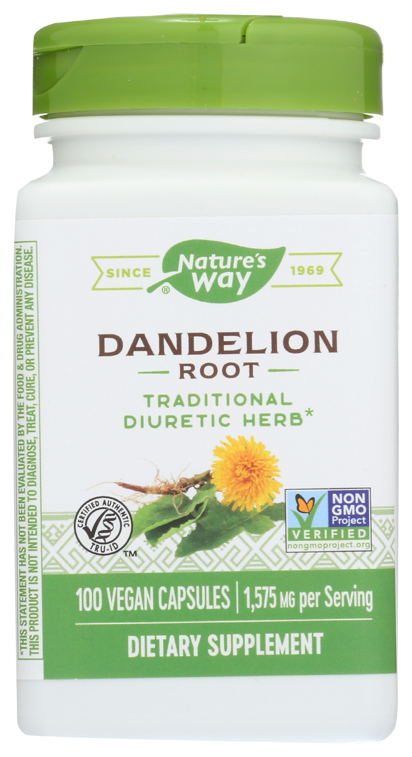 Natures Way 525 mg Dandelion Root Capsules, 100 Cp