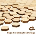 thumbnail image 3 of Uonlytech 200Pcs Unfinished Wood Pieces Hexagonal Shape Natural Wood for Decoration and Painting, 3 of 8