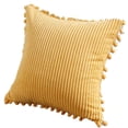 thumbnail image 1 of Paquete de 2 fundas de almohada decorativas lumbares con pompones, juego de fundas de cojín rectangulares sólidas de pana suave para sofá, dormitorio, coche, sala de estar Vhermosa CZJJ-ZC16-18, 1 of 7
