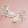 thumbnail image 6 of JTieacloth Girls Ankle Booties Girls Short Boots Elastic Side Zipper Pull On Winter Casual Shoes Leather Upper Non Design Footwear For Daily Wear,White, 6 of 6