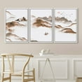 thumbnail image 3 of IDEA4WALL Framed Canvas Print Wall Art Set Pastel Watercolor Foggy Mountain Sea Nature Wilderness Modern Art Decorative Landscape Rustic for Living Room, Bedroom, Office - 24"x36"x3 White, 3 of 5