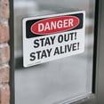 thumbnail image 4 of (2 Pack) Stay Out! Stay Alive! OSHA Danger Sign 18 Inch X 12 Inch Vinyl Label Decal Sticker Weather Resistant, UV Protected for Workplace, Business, and Construction Site, Made in the, 4 of 7