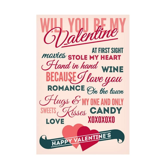 Lantern Press 'Valentines Day' Canvas Art