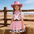thumbnail image 2 of ANINEO Girls Western Cowboy Outfit Sets Clothes Dress With Vest And Skirt For Party Play Christmas Dress Up Clothing for Child, 2 of 9