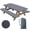 Gray, variant on 3-Piece Picnic Table Bench Cover Set, Polyester Elastic Protector Liquid Repellent Wipeable for Backyard Garden Camping Patio Outdoor Furniture, Includes Drawstring Sack