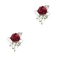 thumbnail image 2 of Guardoinrt Modern Minimalist Brooch Pin Unique And Fashionable Statement Piece Stylish Versatile Flower Brooch Winered 2Set, 2 of 6