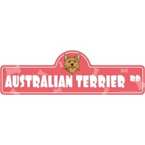 Australian Terrier Street Sign | Indoor/Outdoor | Dog Lover Funny Home Décor for Garages, Living Rooms, Bedroom, Offices | SignMission personalized gift | 36" Wide