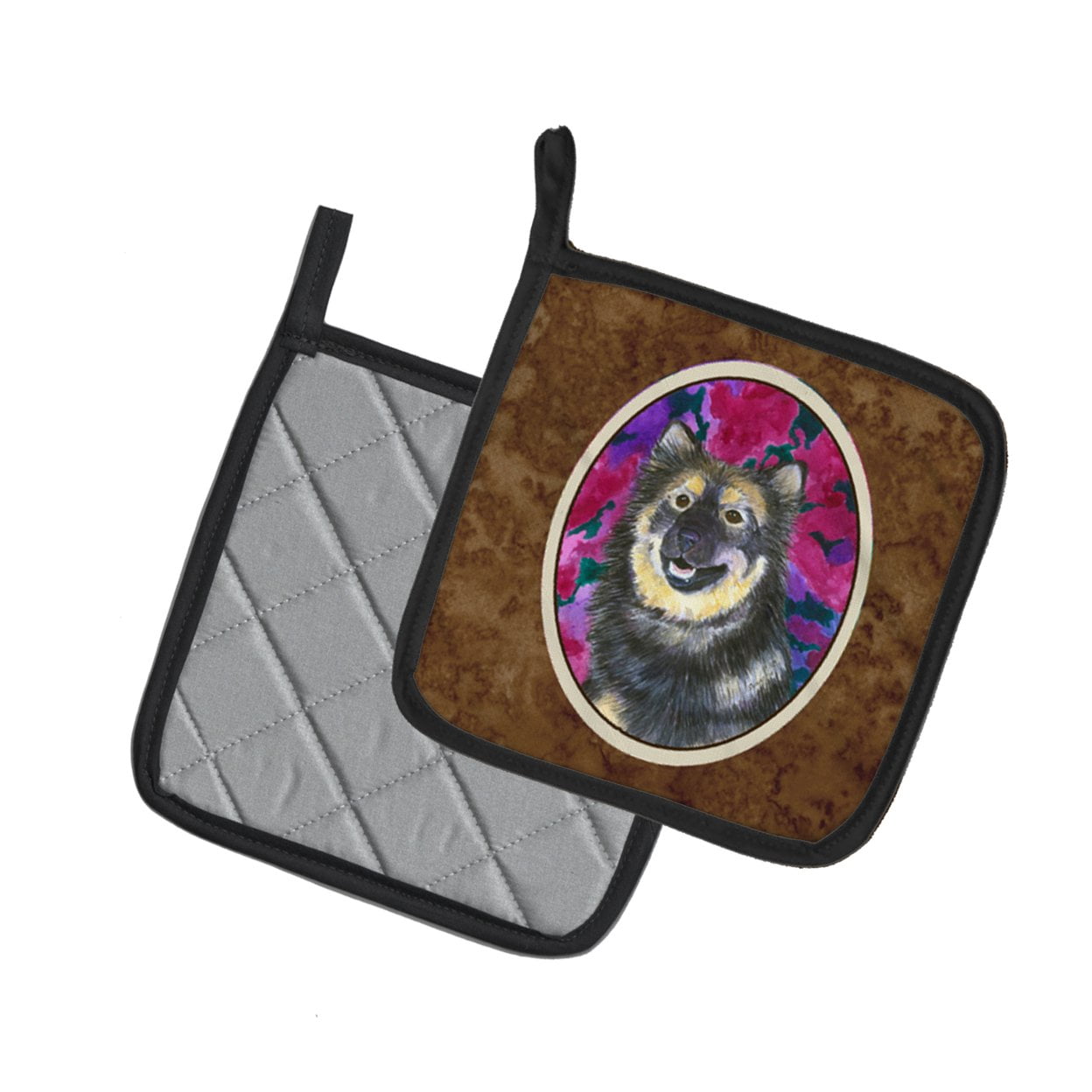 Carolines Treasures SS1063PTHD Finnish Lapphund Pair of Pot Holders, 7.5HX7.5W, multicolor