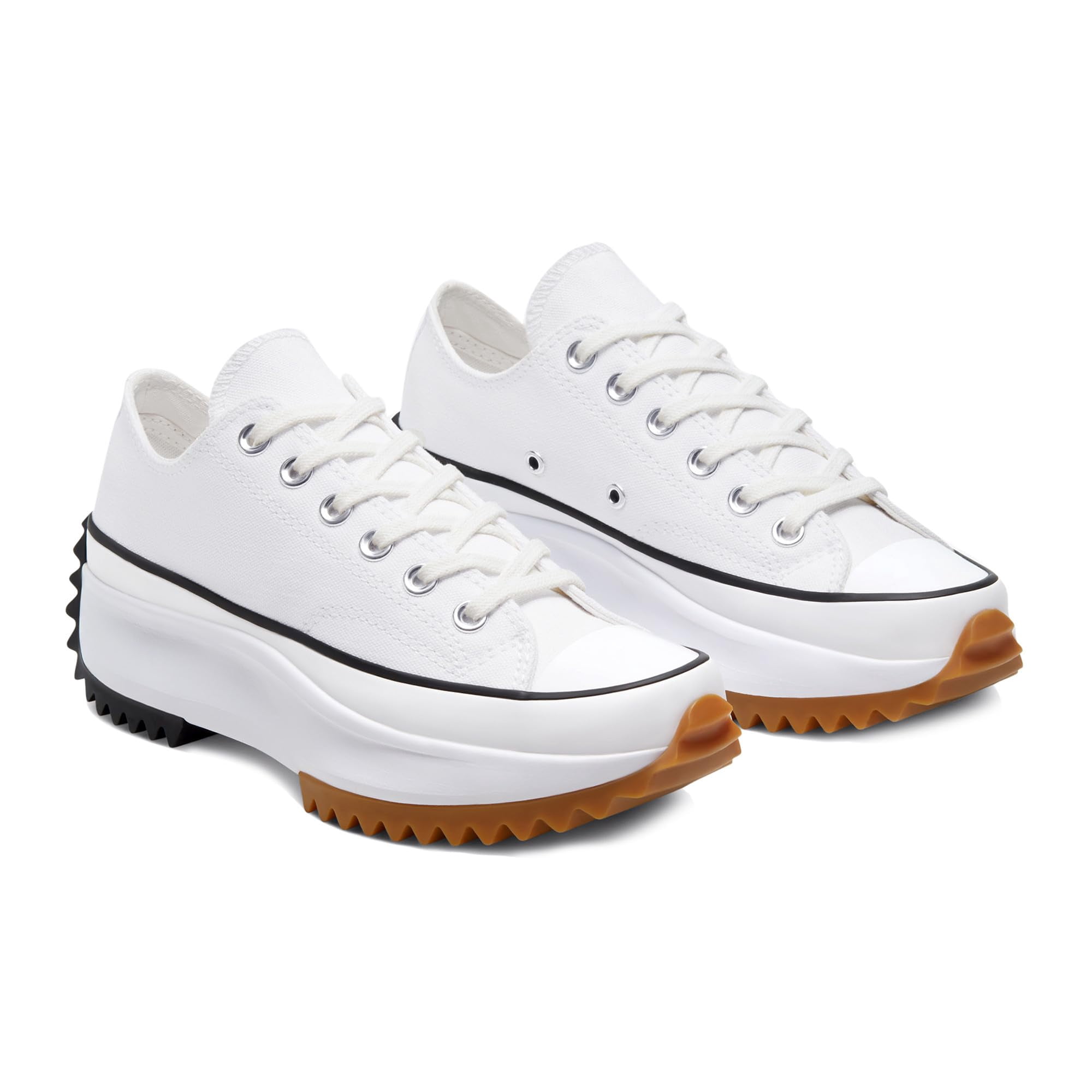 Converse Women's Run Star Hike Platform Sneakers, White/Black/Gum, 9 Medium US