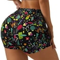 thumbnail image 2 of Kdxio Colorful Geometric Figures Print Workout Shorts for Women Seamless Soft Smooth Gym Yoga Scrunch Active Shorts, 2 of 9