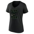 thumbnail image 2 of Women's Black Milwaukee Bucks Hometown Collection Fear The Deer V-Neck T-Shirt, 2 of 3