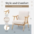 thumbnail image 3 of JOMEED Chaise d'Appoint Moderne avec Cadre en Bois Rembourré et Coussin en Tissu, 3 of 11