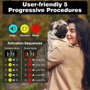 PetJoy Dog Bark Collar,Dog Shock Collar for Large Dogs 8-120lbs,Auto Anti Bark Collar,Shock Anti Barking Training Collar with Beep,Vibration,Shook,Black