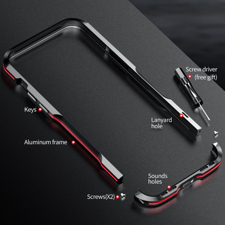 Case For iPhone 15 14 Pro Max 13 12 Aluminium Alloy Metal Bumper Matte Cover