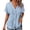 A-Light Blue117, variant on Womens V Neck Button Down Shirt Rolled Sleeve Pocketed Casual Everyday Blouse